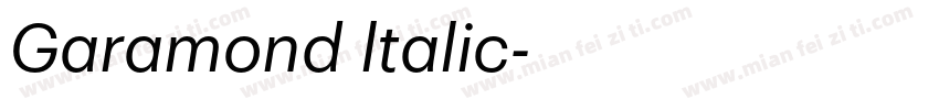 Garamond ltalic字体转换